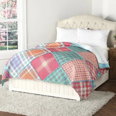 Deals π The Lakeside Collection Lakeside Bright Ragged Patchwork Look Bed Quilt with Vermicelli Stitch β€οΈ 6 Deals π The Lakeside Collection Lakeside Bright Ragged Patchwork Look Bed Quilt with Vermicelli Stitch β€οΈ - Image 4