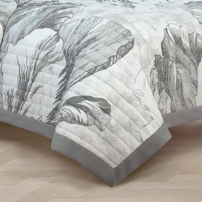 Brand new 🎉 Merian Tulip Quilt - New York Botanical Garden Gray ✔️ 5 Brand new 🎉 Merian Tulip Quilt - New York Botanical Garden Gray ✔️ - Image 3