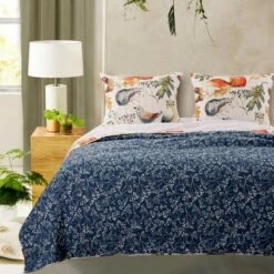 Promo 🛒 Barefoot Bungalow Willow Reversible 2-Piece Quilt & Pillow Sham Set, Multicolor 🤩