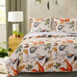 Promo 🛒 Barefoot Bungalow Willow Reversible 2-Piece Quilt & Pillow Sham Set, Multicolor 🤩 -Quilts Online Shop unnamed file 3247