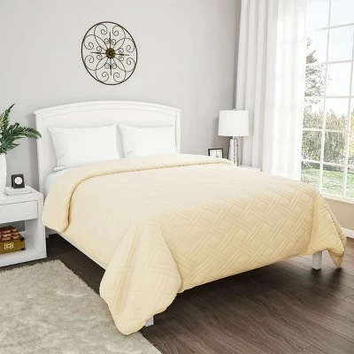 New βοΈ Ivory Quilt Coverlet- For Twin Size Beds-Basket Weave Quilted Pattern-Soft & Lightweight Bedding for All Seasons by Hastings Home π 4 New βοΈ Ivory Quilt Coverlet- For Twin Size Beds-Basket Weave Quilted Pattern-Soft & Lightweight Bedding for All Seasons by Hastings Home π - Image 2