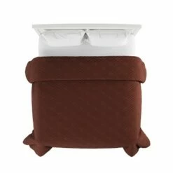 Buy 🎉 Brown Quilt Coverlet- For Twin Size Beds-Basket Weave Quilted Pattern-Soft & Lightweight Bedding for All Seasons by Hastings Home ⌛