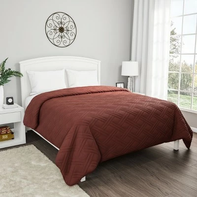 Buy 🎉 Brown Quilt Coverlet- For Twin Size Beds-Basket Weave Quilted Pattern-Soft & Lightweight Bedding for All Seasons by Hastings Home ⌛ 4 Buy 🎉 Brown Quilt Coverlet- For Twin Size Beds-Basket Weave Quilted Pattern-Soft & Lightweight Bedding for All Seasons by Hastings Home ⌛ - Image 2
