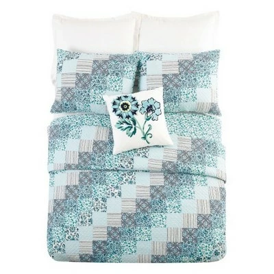 Best Sale π Cloud Vines Reversible Quilt Blue - Vera Bradley π 3 Best Sale π Cloud Vines Reversible Quilt Blue - Vera Bradley π