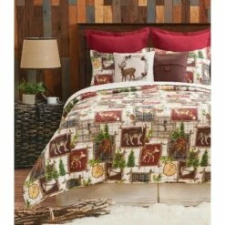 Promo 😀 C&F Home Bryson Retreat Reversible Rustic Twin Quilt Set 🎁
