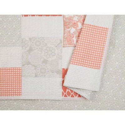 Best Pirce 🎁 Lago Quilts - Jessica Simpson Coral/white 🔔 4 Best Pirce 🎁 Lago Quilts - Jessica Simpson Coral/white 🔔 - Image 2