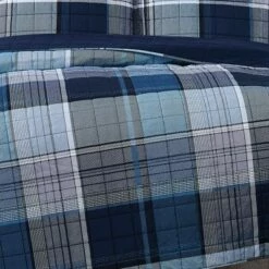 Top 10 ✨ Trey Plaid Quilt Set Navy - Truly Soft 💯