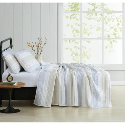 Discount ๐งจ Cottage Classics Spa Stripe Quilt Set Blue/tan โ๏ธ 6 Discount ๐งจ Cottage Classics Spa Stripe Quilt Set Blue/tan โ๏ธ - Image 4
