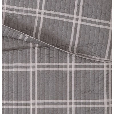 Buy π Truly Soft Everyday Leon Plaid Quilt Set Gray π 3 Buy π Truly Soft Everyday Leon Plaid Quilt Set Gray π