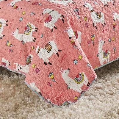 Hot Sale โญ Llama Drama Quilt Set Coral - Vue ๐ 4 Hot Sale โญ Llama Drama Quilt Set Coral - Vue ๐ - Image 2