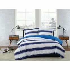 Best reviews of 👍 London Fog Watkins Stripe Quilt Set White/blue ⌛ -Quilts Online Shop unnamed file 3529