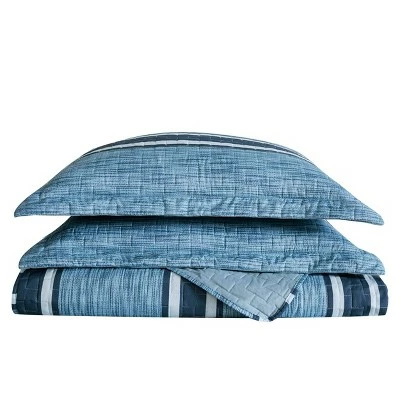 Best Pirce β¨ London Fog Mitchell Stripe Quilt Set Blue π₯ 3 Best Pirce β¨ London Fog Mitchell Stripe Quilt Set Blue π₯