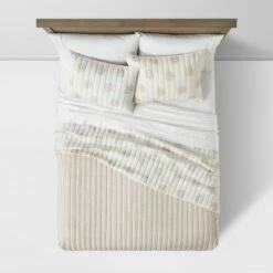 Promo 😀 Reversible Printed Voile Block Print Quilt - Threshold™ 🧨 -Quilts Online Shop unnamed file 3620