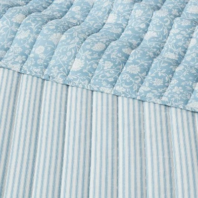 Top 10 👏 Reversible Printed Voile Floral Quilt - Threshold™ 🤩 7 Top 10 👏 Reversible Printed Voile Floral Quilt - Threshold™ 🤩 - Image 5