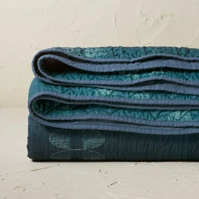 Hot Sale 🎁 Opalhouse Designed With Jungalow Printed Quilt Teal - Opalhouse™ designed with Jungalow™ 🔥 3 Hot Sale 🎁 Opalhouse Designed With Jungalow Printed Quilt Teal - Opalhouse™ designed with Jungalow™ 🔥