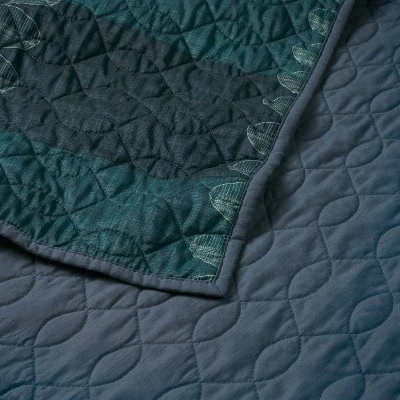 Hot Sale 🎁 Opalhouse Designed With Jungalow Printed Quilt Teal - Opalhouse™ designed with Jungalow™ 🔥 4 Hot Sale 🎁 Opalhouse Designed With Jungalow Printed Quilt Teal - Opalhouse™ designed with Jungalow™ 🔥 - Image 2