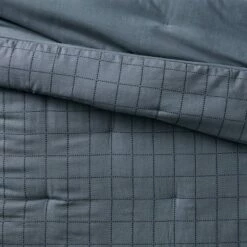 Deals 🌟 Threshold Designed W/Studio McGee Grid Stitch Cotton Quilt - Threshold™ designed with Studio McGee Blue/navy 😍 -Quilts Online Shop unnamed file 3650