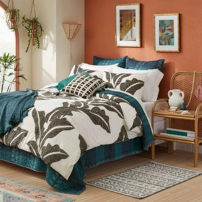 Hot Sale 🎁 Opalhouse Designed With Jungalow Printed Quilt Teal - Opalhouse™ designed with Jungalow™ 🔥 5 Hot Sale 🎁 Opalhouse Designed With Jungalow Printed Quilt Teal - Opalhouse™ designed with Jungalow™ 🔥 - Image 3