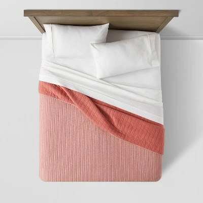 Promo 👏 Flannel Stripe Quilt - Threshold™ Gray ⭐ 4 Promo 👏 Flannel Stripe Quilt - Threshold™ Gray ⭐ - Image 2