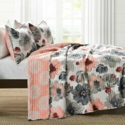 Outlet ⌛ Lush Decor 3pc Leah Quilt Set - Lush Décor Gray/purple 🤩