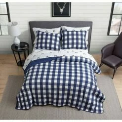 Cheap 🔔 Lake House Plaid Reversible Quilt Set Blue - Eddie Bauer ⌛ -Quilts Online Shop unnamed file 3847