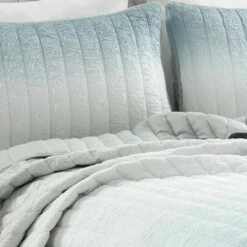 Best reviews of 🔔 Lush Decor 3pc Crinkle Ombre Quilt Set - Lush Décor Blue/gray 🎁