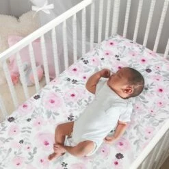 Cheap ✔️ Bedtime Originals Blossom Pink Watercolor Floral 3-Piece Baby Crib Bedding Set 🎁 -Quilts Online Shop unnamed file 39