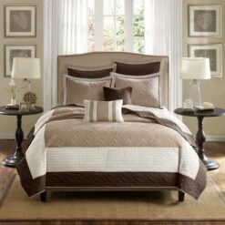 Promo π Madison Park 7pc Longmont Quilted Coverlet Set Beige βοΈ