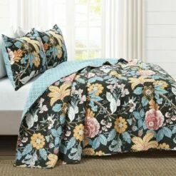 Top 10 👏 Lush Decor Sydney 3 Piece Quilt Set Green/Blue - Lush Décor ⭐