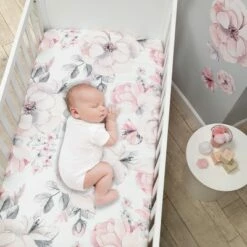 New 🔥 Lambs & Ivy Signature Botanical Baby Watercolor Floral 4-Piece Crib Bedding Set ⭐ -Quilts Online Shop unnamed file 4