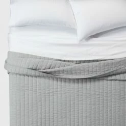 New ✔️ Chambray Linen Blend Quilt - Threshold™ Blush 🌟 -Quilts Online Shop unnamed file 4018