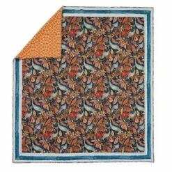 Brand new 👍 Peacock Garden Quilt & Sham Set Blue/Orange - Dena Home ✔️ -Quilts Online Shop unnamed file 4124