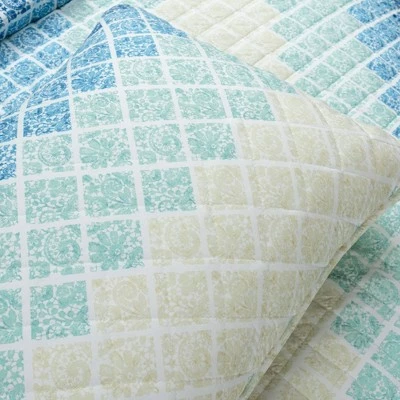 Promo ⭐ Lush Decor 3pc Medallion Ombre Quilt & Sham Set - Lush Décor Blue/navy ❤️ 6 Promo ⭐ Lush Decor 3pc Medallion Ombre Quilt & Sham Set - Lush Décor Blue/navy ❤️ - Image 4