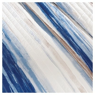 Budget ๐ Madison Park Fairbanks Beach Striped Quilted Coverlet Set Blue - 6pc โญ 6 Budget ๐ Madison Park Fairbanks Beach Striped Quilted Coverlet Set Blue - 6pc โญ - Image 4