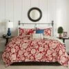 Best reviews of 🔥 Madison Park Rose Cotton Twill Reversible Coverlet Set Red 😍