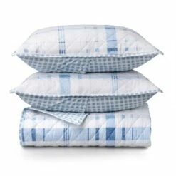 Best Pirce 🔔 Bartlett Plaid Cotton Percale Quilt Set - Martha Stewart Brown ✨