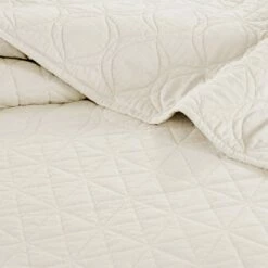 New ❤️ Madison Park Hollie Coverlet Set 3pc Ivory 😍 -Quilts Online Shop unnamed file 4244