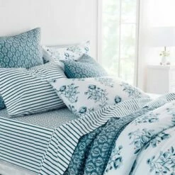 Brand new ⭐ Acanthus Organic Quilt Set Blue - Martha Stewart 🧨 -Quilts Online Shop unnamed file 4247