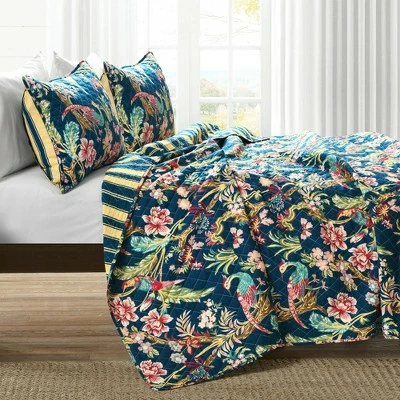 Cheapest 💯 Lush Decor Dolores Quilt Set - Lush Décor Navy/multi 🎁 3 Cheapest 💯 Lush Decor Dolores Quilt Set - Lush Décor Navy/multi 🎁