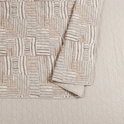 Cheap ✔️ Jungalow By Justina Blakeney Abrazo Quilt Set - Justina Blakeney for Makers Collective Taupe 🧨 5 Cheap ✔️ Jungalow By Justina Blakeney Abrazo Quilt Set - Justina Blakeney for Makers Collective Taupe 🧨 - Image 3