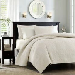 Best Sale 🔔 Madison Park Vancouver Coverlet Mini Set Gray 🌟