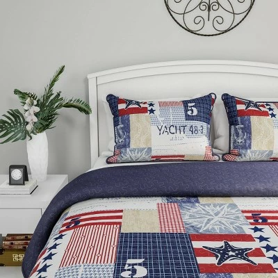 Best reviews of ✨ Hastings Home Nautical Americana Patchwork Quilt Set Multicolored ⌛ 5 Best reviews of ✨ Hastings Home Nautical Americana Patchwork Quilt Set Multicolored ⌛ - Image 3