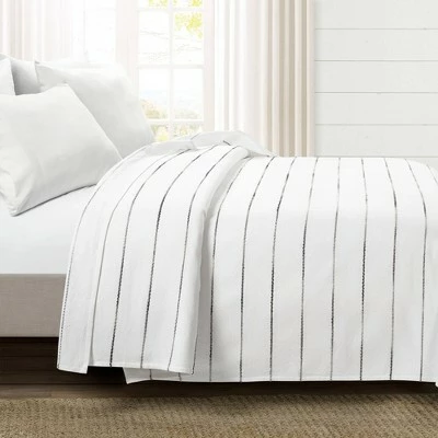 Hot Sale 😍 Lush Decor Ombre Stripe Yarn Dyed Cotton Single Coverlet - Lush Décor Navy/white ✔️ 3 Hot Sale 😍 Lush Decor Ombre Stripe Yarn Dyed Cotton Single Coverlet - Lush Décor Navy/white ✔️