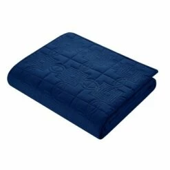 Coupon 🎁 3pc Solid Pinsonic Quilt Set - Casa Couture Navy 🌟 -Quilts Online Shop unnamed file 4403