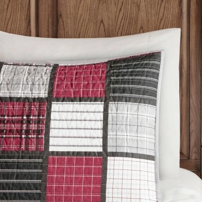 Cheap ✨ Woolrich Tulsa Oversized Plaid Print Cotton Quilt Set Red/gray 🛒 4 Cheap ✨ Woolrich Tulsa Oversized Plaid Print Cotton Quilt Set Red/gray 🛒 - Image 2