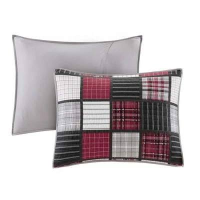 Cheap ✨ Woolrich Tulsa Oversized Plaid Print Cotton Quilt Set Red/gray 🛒 7 Cheap ✨ Woolrich Tulsa Oversized Plaid Print Cotton Quilt Set Red/gray 🛒 - Image 5