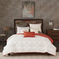 Deals 🎁 Ink+Ivy 3pc Kandula Coverlet Mini Set Coral 🧨 -Quilts Online Shop unnamed file 4490