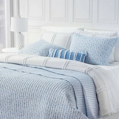Buy π Martha Stewart Leigh Floral Quilt Set Blue β¨ 4 Buy π Martha Stewart Leigh Floral Quilt Set Blue β¨ - Image 2