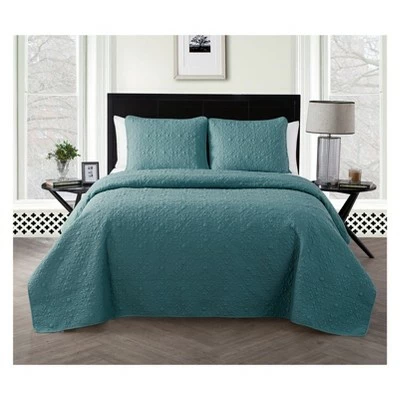 Hot Sale 𧨠Caroline Embossed Quilt Set - VCNY Home Gray π 4 Hot Sale 𧨠Caroline Embossed Quilt Set - VCNY Home Gray π - Image 2