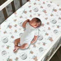 Budget ✔️ Lambs & Ivy Star Wars The Child Baby Yoda Nursery 3-Piece Baby Crib Bedding Set 👍 -Quilts Online Shop unnamed file 47